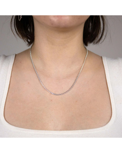 2,7 mm 925 Sterlingsilber massive Silberkette Panzerkette 42/45/50/55/60/70/80 cm - elegante Silber Kette Damen und Herren Juwelier Qualität - Made in Germany