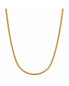 1,0 mm 750 - 18 Karat Gold Halskette Schlangenkette rund massiv Gold hochwertige Goldkette  - Länge nach Wahl