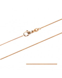1,0 mm 750 - 18 Karat Gold Halskette Schlangenkette rund massiv Gold hochwertige Goldkette  - Länge nach Wahl