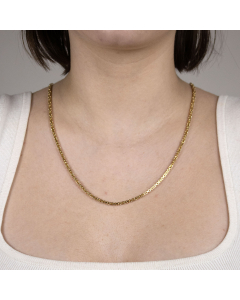 2,5 mm 585 - 14 Karat Gold  massive Goldkette Königskette 19/21/45/50/55/60 cm - elegante Goldkette Damen und Herren Juwelier Qualität - Made in Germany