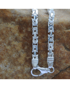 4,7 mm 925 Sterlingsilber  massive Silberkette Königskette rund 21/23/45/50/55/60/70 cm - elegante Silberkette Damen und Herren Juwelier Qualität - Made in Germany