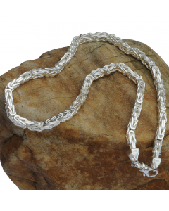 6,0 mm 925 Sterlingsilber  massive Silberkette Königskette rund 21/23/50/55/60/70/80 cm - elegante Silberkette Damen und Herren Juwelier Qualität - Made in Germany