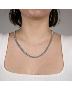 5,9 mm 925 Sterlingsilber massive Silberkette Panzerkette 45/50/55/60 cm - elegante Silber Kette Damen und Herren Juwelier Qualität - Made in Germany