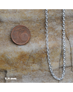 Silberkette  Ankerkette  2,4 mm 60 cm massiv Silber Halskette hochwertige Halskette