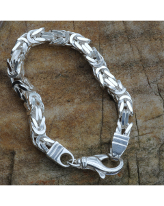 8,3 mm 925 Sterlingsilber Königskette massiv Silber hochwertige Armkette - Länge frei wählbar