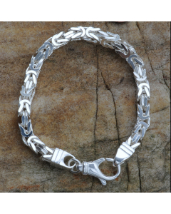4,7 mm 925 Sterlingsilber Königskette massiv Silber hochwertige Armkette -Länge nach Wahl