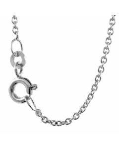 1,1 mm 925 Sterlingsilber massive Silberkette Ankerkette rund 36/38/40/42/45/50/55/60 cm - elegante Silberkette Damen und Herren Juwelier Qualität - Made in Germany