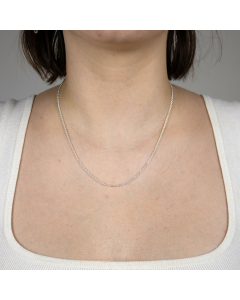 2,0 mm 925 Sterlingsilber massive Silberkette Ankerkette rund 36/38/40/42/45/50/55/60/70 cm - elegante Silberkette Damen und Herren Juwelier Qualität - Made in Germany