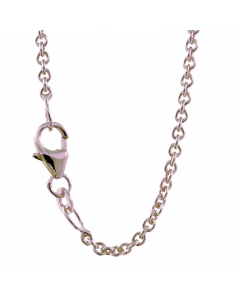 2,0 mm 925 Sterlingsilber massive Silberkette Ankerkette rund 36/38/40/42/45/50/55/60/70 cm - elegante Silberkette Damen und Herren Juwelier Qualität - Made in Germany