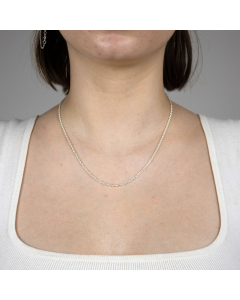 2,4 mm Silber Halskette Ankerkette rund massiv 925 Sterlingsilber hochwertige Silberkette - Länge nach Wahl