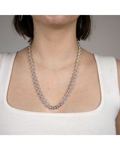 7,1 mm 925 Sterlingsilber massive Silberkette Ankerkette rund 50/55/60 cm - elegante Silberkette Damen und Herren Juwelier Qualität - Made in Germany