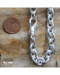 249.95 Silberkette Ankerkette Breite 9,1mm - 925 Silber 907-A-91-SET-ANKER-SILBER Alle Halsketten aus Silber