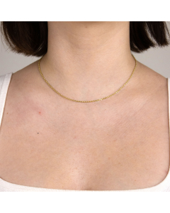 1,7 mm 60 cm 333 - 8 Karat Gold Halskette Ankerkette diamantiert massiv Gold hochwertige Goldkette  4,7 g