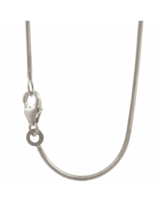 1,2 mm 925 Sterlingsilber Schlangenkette diamantiert massiv Silber hochwertige Halskette - Länge nach Wahl