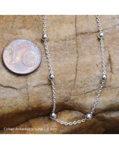 9.95 Ankerkette Halskette Breite 1,8 mm - 925 Sterlingsilber Auswahl 907-CA-Sammel Ankerketten rund aus Silber