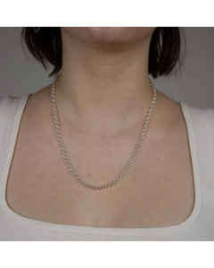 4,1 mm 925 Sterlingsilber massive Silberkette Erbskette  45/50/55/60/70/80 cm - elegante Silberkette Damen und Herren Juwelier Qualität - Made in Germany