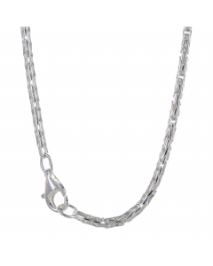 2,3 mm 925 Sterlingsilber  massive Silberkette Königskette rund 19/21/45/50/55/60/65/70 cm - elegante Silberkette Damen und Herren Juwelier Qualität - Made in Germany