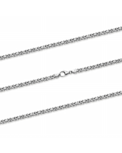 Königskette Halskette oder Armband Breite 2,5 mm - massiv 925 Sterlingsilber Auswahl