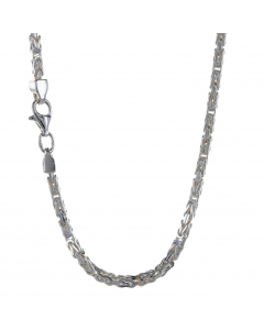 2,4 mm 925 Sterlingsilber  massive Silberkette Königskette rund 19/21/45/50/55/60/65/70 cm - elegante Silberkette Damen und Herren Juwelier Qualität - Made in Germany