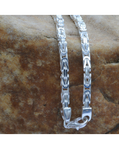 3,9 mm 925 Sterlingsilber  massive Silberkette Königskette rund 19/21/23/45/50/55/60/65/70/80 cm - elegante Silberkette Damen und Herren Juwelier Qualität - Made in Germany