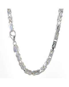 3,9 mm 925 Sterlingsilber  massive Silberkette Königskette rund 19/21/23/45/50/55/60/65/70/80 cm - elegante Silberkette Damen und Herren Juwelier Qualität - Made in Germany