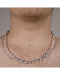 6,1 mm 925 Sterlingsilber  massive Silberkette Königskette rund 21/23/50/55/60/70/80 cm - elegante Silberkette Damen und Herren Juwelier Qualität - Made in Germany