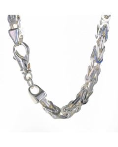 6,1 mm 925 Sterlingsilber  massive Silberkette Königskette rund 21/23/50/55/60/70/80 cm - elegante Silberkette Damen und Herren Juwelier Qualität - Made in Germany