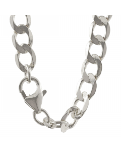 6,9 mm 925 Sterlingsilber massive Silberkette Panzerkette 45/50/55/60 cm - elegante Silber Kette Damen und Herren Juwelier Qualität - Made in Germany
