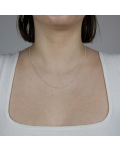 1,5 mm 925 Sterlingsilber massive Silberkette Erbskette  36/38/40/42/45/50 cm - elegante Silberkette Damen und Herren Juwelier Qualität - Made in Germany