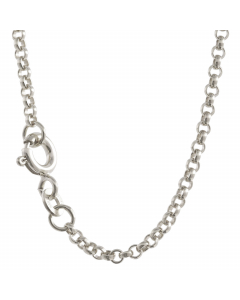 2,0 mm 925 Sterlingsilber massive Silberkette Erbskette  36/38/40/42/45/50/55/60 cm - elegante Silberkette Damen und Herren Juwelier Qualität - Made in Germany