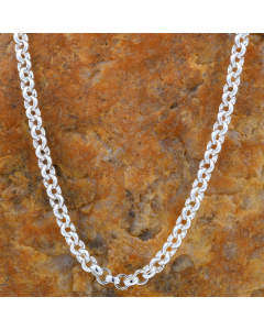 3,0 mm 925 Sterlingsilber massive Silberkette Erbskette  42/45/50/55/60/70/80 cm - elegante Silberkette Damen und Herren Juwelier Qualität - Made in Germany