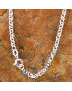 3,0 mm Silber Halskette Erbskette massiv 925 Sterlingsilber hochwertige Silberkette - Länge nach Wahl
