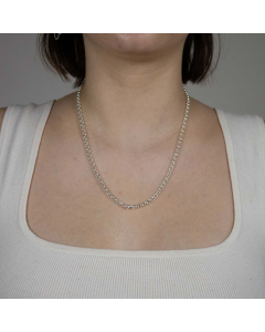 4,0 mm 925 Sterlingsilber massive Silberkette Erbskette  45/50/55/60/70/80 cm - elegante Silberkette Damen und Herren Juwelier Qualität - Made in Germany