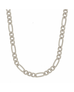 2,8 mm Silber Halskette Figarokette massiv 925 Sterlingsilber hochwertige Silberkette - Länge nach Wahl