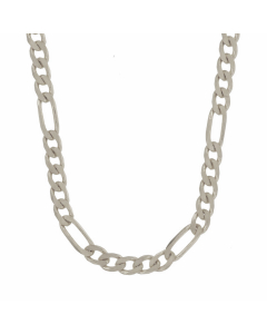 3,4 mm 925 Sterlingsilber massive Silberkette Figarokette diamantiert 50/55/60 cm - elegante Silberkette Damen und Herren Juwelier Qualität - Made in Germany