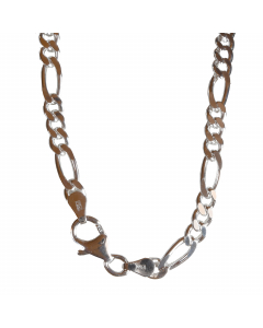 4,6 mm 925 Sterlingsilber massive Silberkette Figarokette diamantiert 50/55/60 cm - elegante Silberkette Damen und Herren Juwelier Qualität - Made in Germany