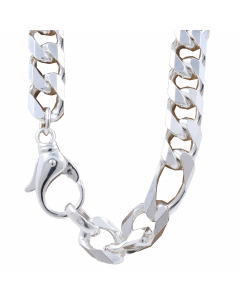 7,9 mm 925 Sterlingsilber massive Silberkette Figarokette diamantiert 50/60 cm - elegante Silberkette Damen und Herren Juwelier Qualität - Made in Germany