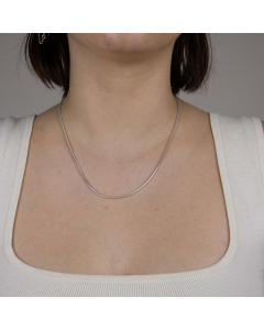 1,9 mm 925 Sterlingsilber massive Silberkette Schlangenkette  40/42/45/50/55/60/70/80 cm - elegante Silberkette Damen Juwelier Qualität - Made in Germany
