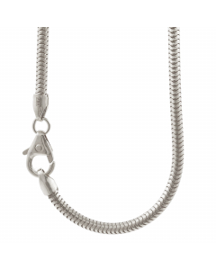 2,4 mm 925 Sterlingsilber massive Silberkette Schlangenkette  40/42/45/50/55/60/70/80 cm - elegante Silberkette Damen Juwelier Qualität - Made in Germany