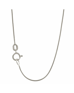 0,8 mm 925 Sterlingsilber massive Silberkette Schlangenkette  42/45 cm - elegante Silberkette Damen Juwelier Qualität - Made in Germany