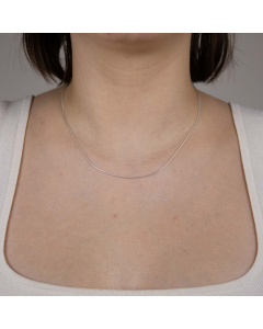 0,9 mm 925 Sterlingsilber massive Silberkette Schlangenkette  38/40/42/45/50 cm - elegante Silberkette Damen Juwelier Qualität - Made in Germany