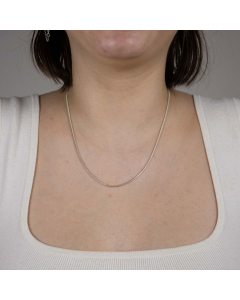1,6 mm 925 Sterlingsilber massive Silberkette Schlangenkette  40/42/45/50/55 cm - elegante Silberkette Damen Juwelier Qualität - Made in Germany