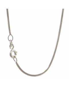 0,9 mm Silber Halskette Schlangenkette diamantiert massiv 925 Sterlingsilber hochwertige Silberkette - Länge nach Wahl