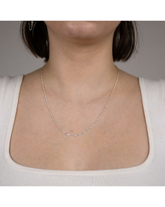 1,2 mm 925 Sterlingsilber massive Silberkette Singapurkette  45/50 cm - elegante Silberkette Damen Juwelier Qualität - Made in Germany