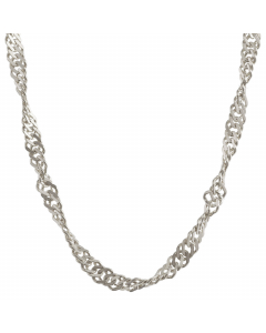1,8 mm 925 Sterlingsilber massive Silberkette Singapurkette  40/42/45/50/55 cm - elegante Silberkette Damen Juwelier Qualität - Made in Germany