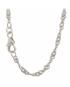 2,4 mm 925 Sterlingsilber massive Silberkette Singapurkette  40/42/45/50 cm - elegante Silberkette Damen Juwelier Qualität - Made in Germany