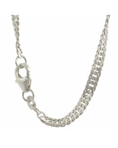 2,9 mm 925 Sterlingsilber massive Silberkette Singapurkette  45/50 cm - elegante Silberkette Damen Juwelier Qualität - Made in Germany