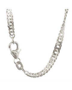 3,4 mm Silber Halskette Singapurkette massiv 925 Sterlingsilber hochwertige Silberkette - Länge nach Wahl