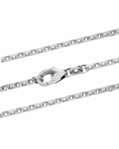 Silberkette Ankerkette diamantiert Halskette 2,1 mm massiv 925 Silber