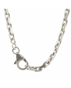2,5 mm 925 Sterlingsilber Ankerkette diamantiert massiv Silber hochwertige Halskette - Länge nach Wahl